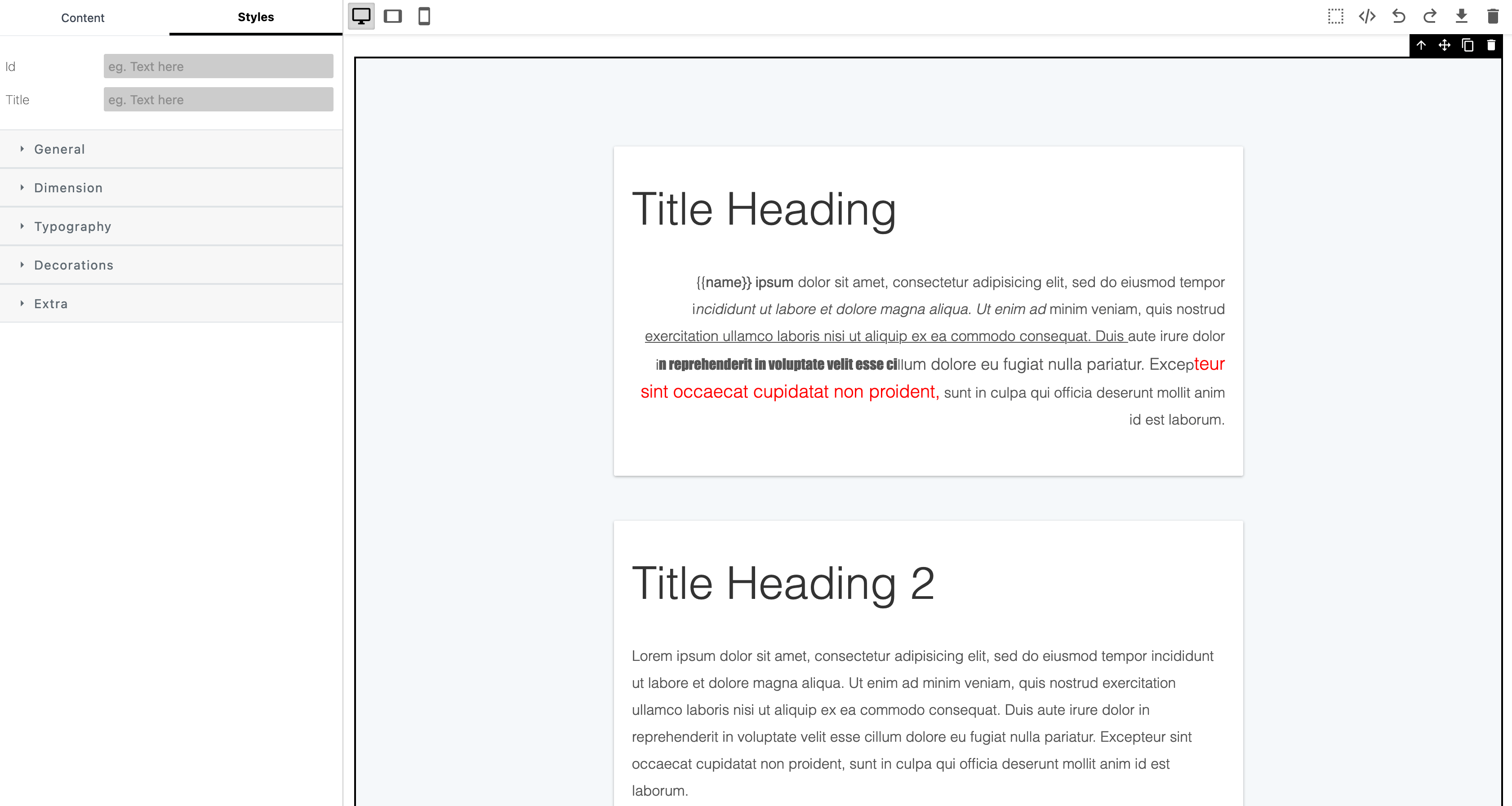 Froala Inline Text Editor