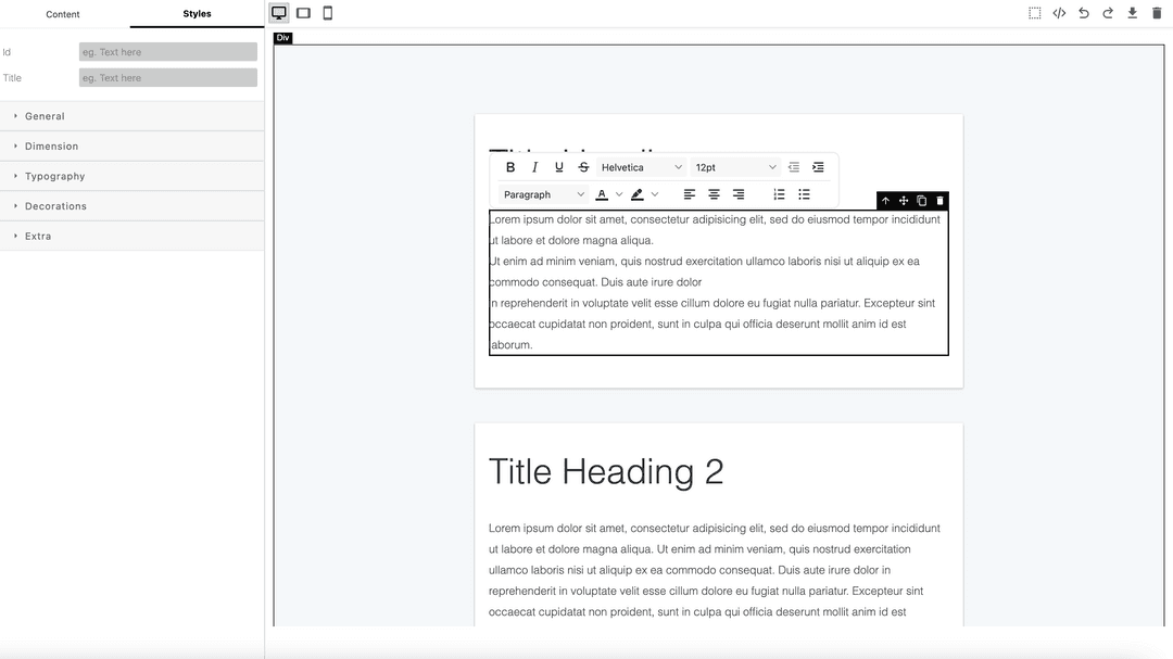 GJS.MARKET TinyMCE 6 Inline Text Editor GrapesJS