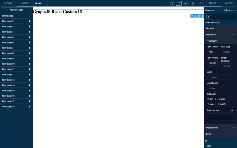 Reactor Preset for GrapesJS choose the best sets of plugins and