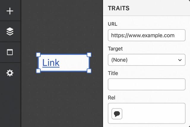 GrapesJS Link Component