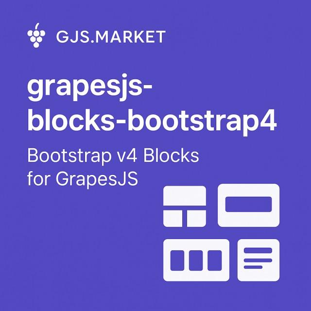 Bootstrap 4 Blocks for GrapesJS