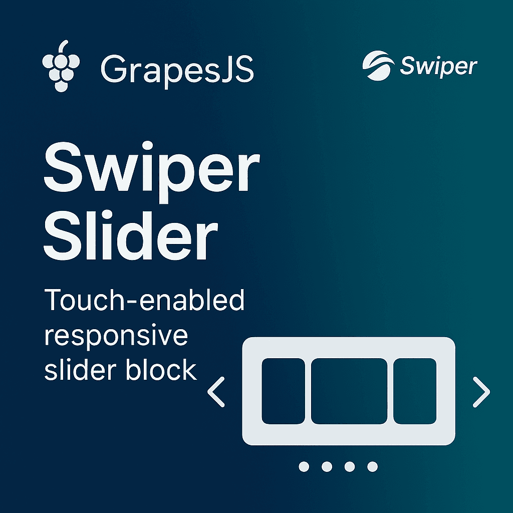 GrapesJS Swiper Slider