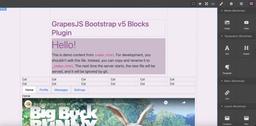 GrapesJS Bootstrap v5 Blocks thumbnail 1