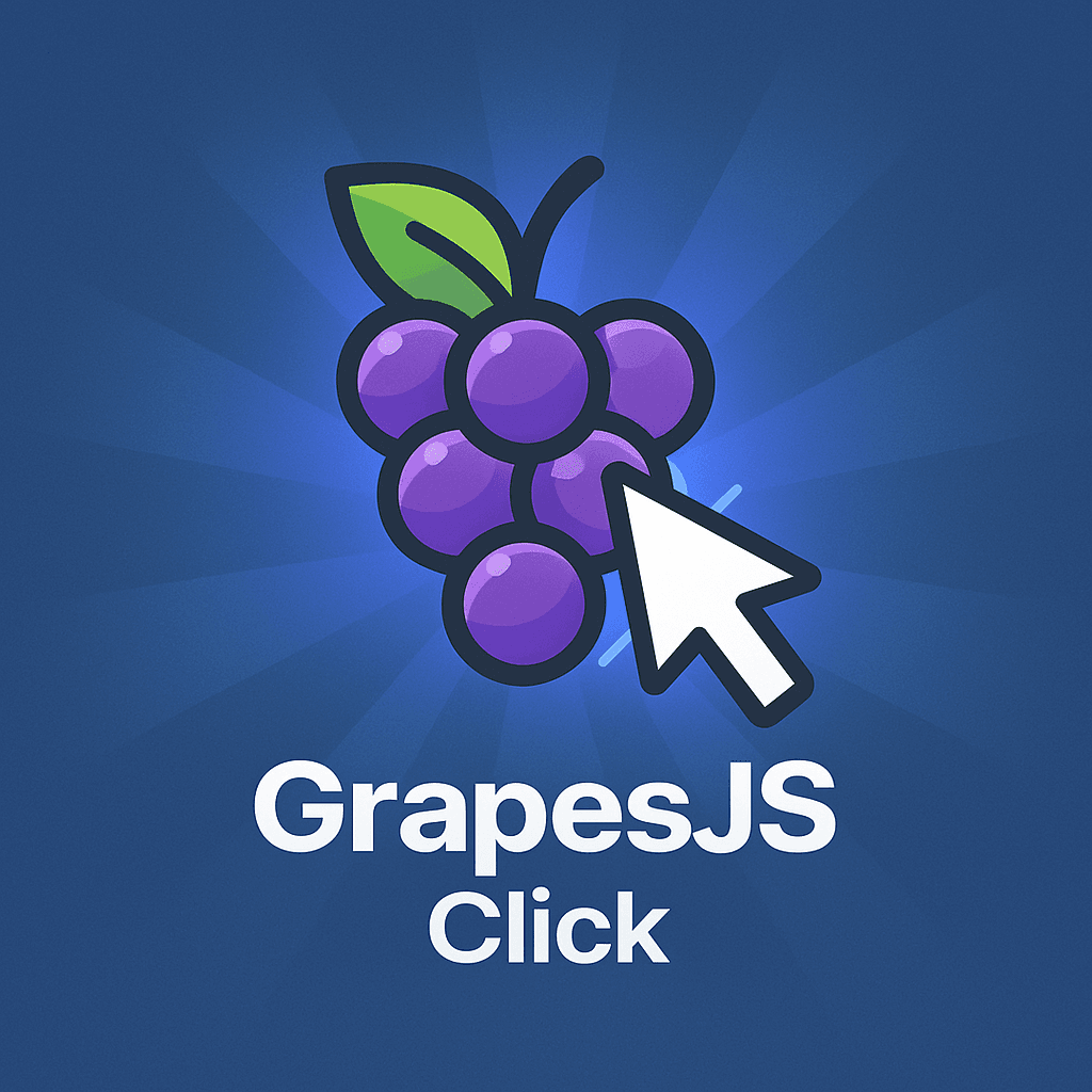 GrapesJS click plugin (no more drag-and-drop)