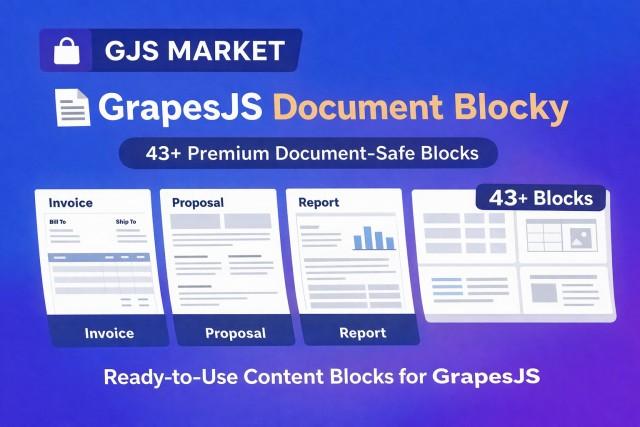 GrapesJS Document Blocky | GJS.Market