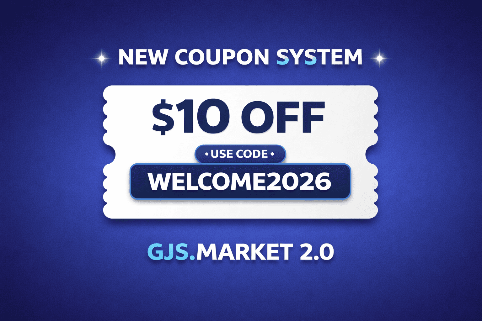 New Coupons System on GJS.Market