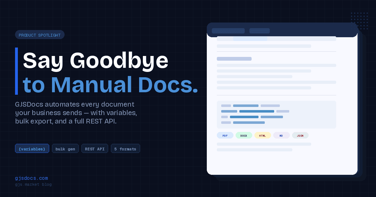 GJSDocs: Say Goodbye to Manual Document Work