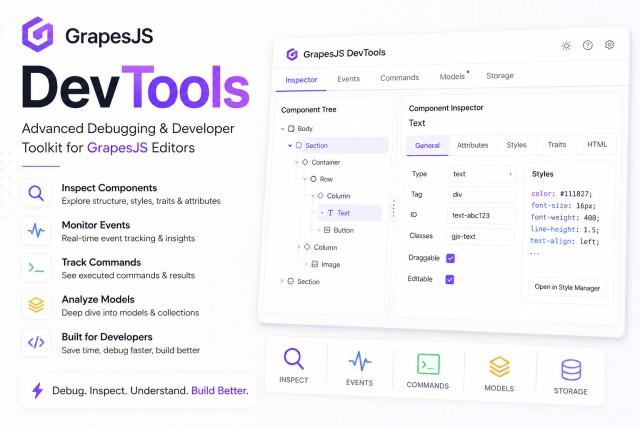 GrapesJS DevTools – Debugging & Developer Toolkit