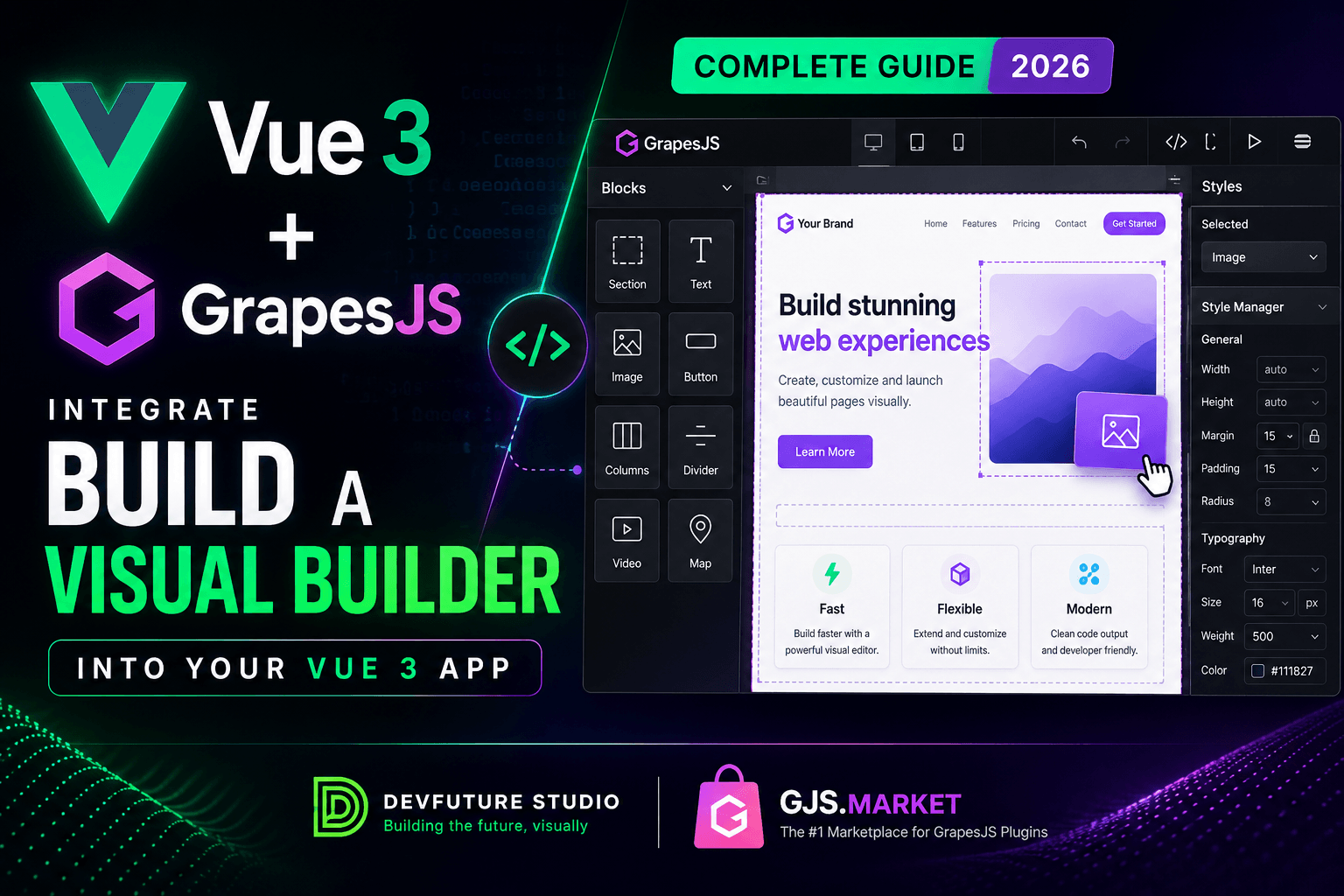 Integrating GrapesJS into a Vue 3 App — Complete Guide for 2026