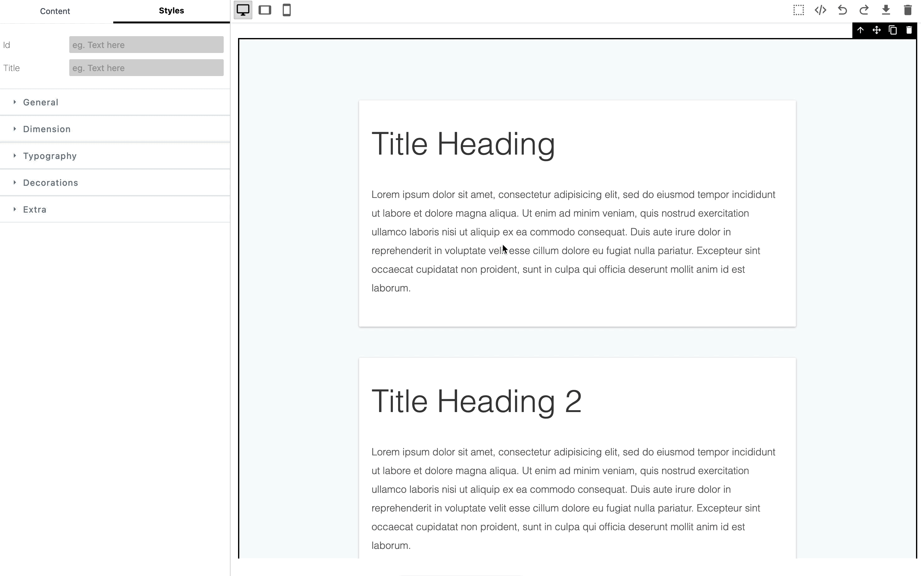 Placeholder 2.0 - New dragging effect for components GrapesJS
