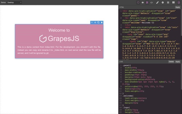 Grapesjs Component Code Editor