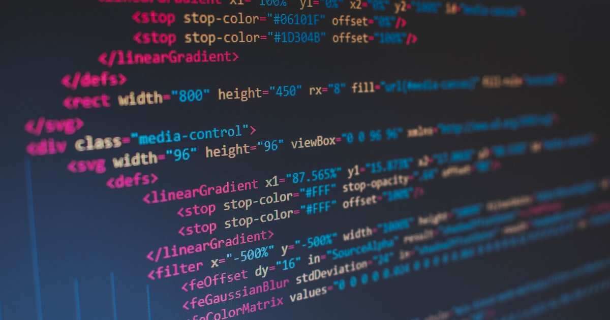 Abstract code on a screen
